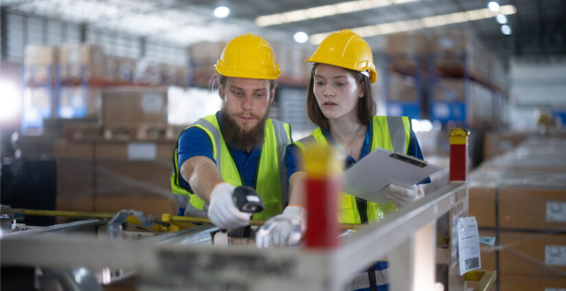 Warehouse staff managing inventory with handheld scanners at Pendulum Logistics Sydney
